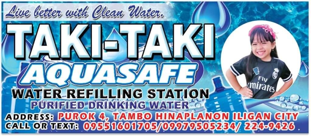 Taki-Taki AquaSafe Water Refilling Station is now open to serve you